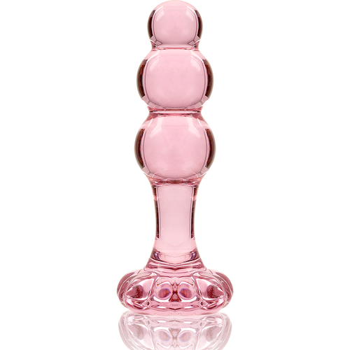 NEBULA SERIES BY IBIZA - MODELO 1 PLUG CRISTAL BOROSILICATO 10.7 X 3 CM ROSA