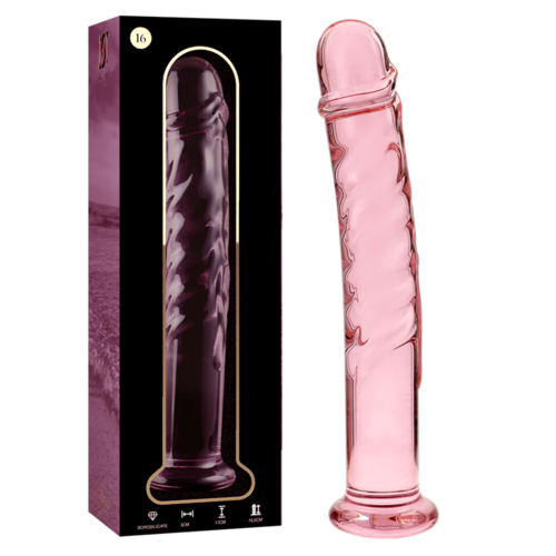 NEBULA SERIES BY IBIZA - MODELO 16 DILDO CRISTAL BOROSILICATO 18.5 X 3 CM ROSA