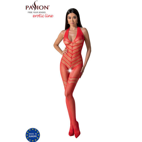 PASSION - BS100 BODYSTOCKING ROJO TALLA UNICA