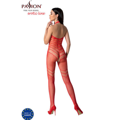 PASSION - BS100 BODYSTOCKING ROJO TALLA UNICA