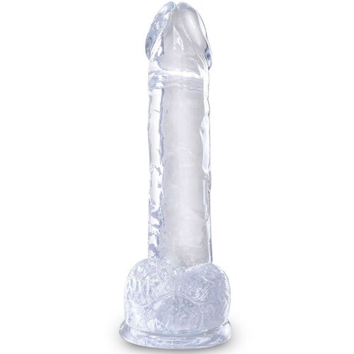 KING COCK CLEAR - PENE REALISTICO CON TESTICULOS 15.2 CM TRANSPARENTE