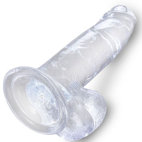 KING COCK CLEAR - PENE REALISTICO CON TESTICULOS 15.2 CM TRANSPARENTE