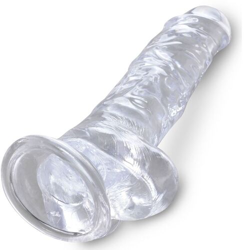 KING COCK CLEAR - PENE REALISTICO CON TESTICULOS 16.5 CM TRANSPARENTE