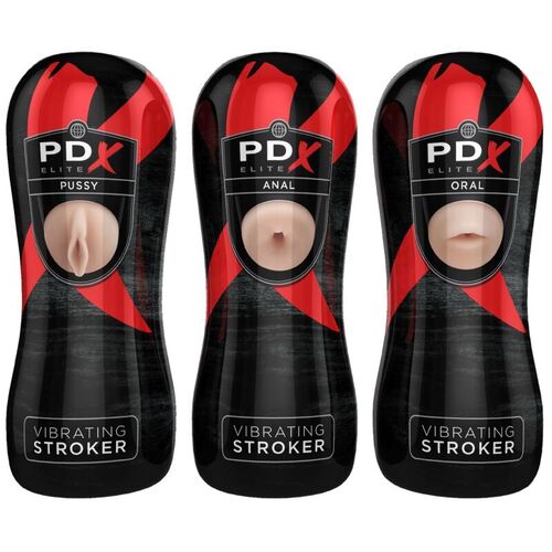 PDX ELITE - SET MASTURBADOR STROKER 12 UNIDADES; 6X VAGINA, 3X ANO, 3X BOCA