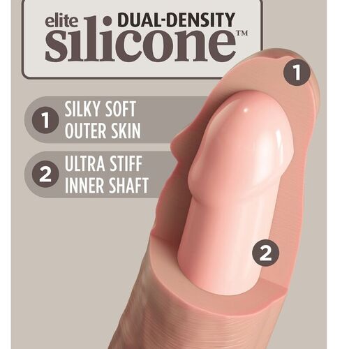 KING COCK ELITE - DILDO REALISTICO SILICONA 17.8 CM