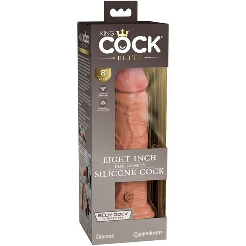 KING COCK ELITE - DILDO REALISTICO SILICONA 20.3 CM CARAMELO