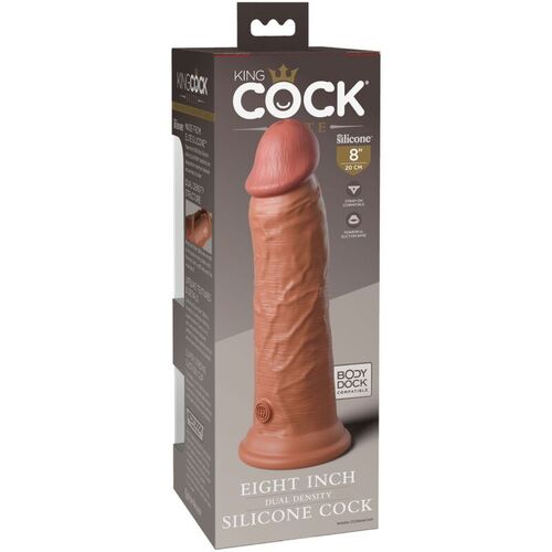 KING COCK ELITE - DILDO REALISTICO SILICONA 20.3 CM CARAMELO