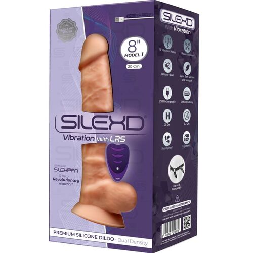 SILEXD - MODELO 1 PENE REALISTICO VIBRADOR SILICONA PREMIUM SILEXPAN CONTROL REMOTO 20 CM