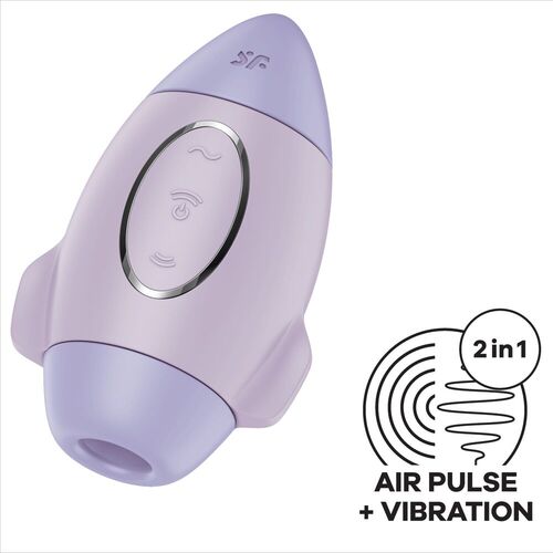 SATISFYER - MISSION CONTROL LILA VIBRADOR PEQUEÑO DE DOBLE IMPULSO