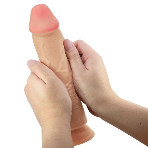 PRETTY LOVE - SLIDING SKIN SERIES DILDO REALÍSTICO CON VENTOSA PIEL DESLIZANTE NATURAL 23.4 CM