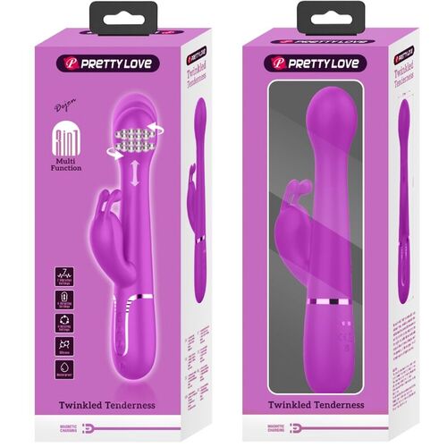 PRETTY LOVE - DEJON VIBRADOR RABBIT 3 EN 1 MULTIFUNCIN VIOLETA