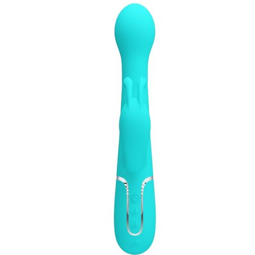 PRETTY LOVE - DEJON VIBRADOR RABBIT 3 EN 1 MULTIFUNCIN VERDE AGUA