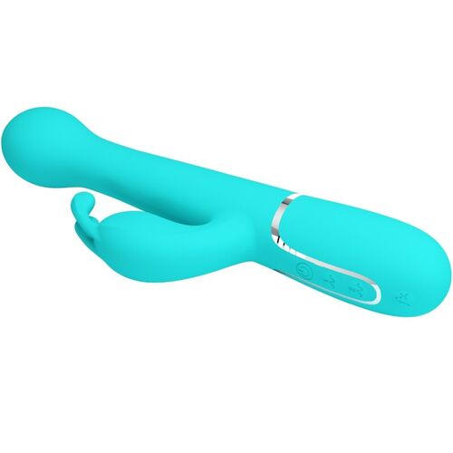 PRETTY LOVE - DEJON VIBRADOR RABBIT 3 EN 1 MULTIFUNCIN VERDE AGUA