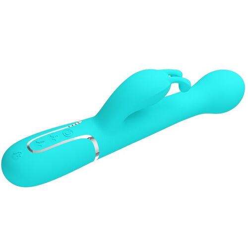 PRETTY LOVE - DEJON VIBRADOR RABBIT 3 EN 1 MULTIFUNCIN VERDE AGUA