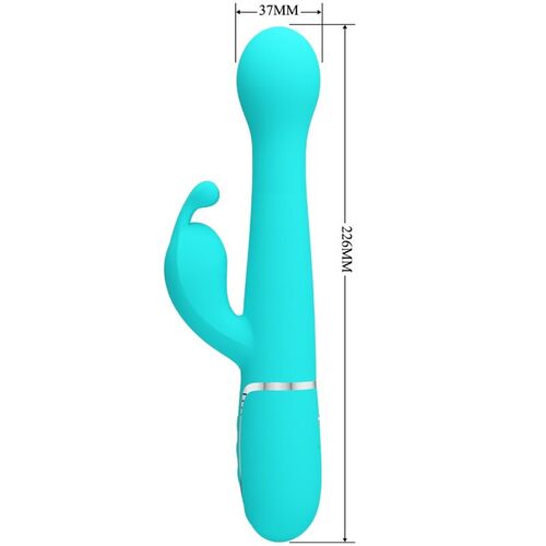 PRETTY LOVE - DEJON VIBRADOR RABBIT 3 EN 1 MULTIFUNCIN VERDE AGUA