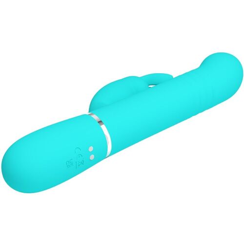 PRETTY LOVE - VIBRADOR COALE RABBIT PERLAS VERDE AGUA