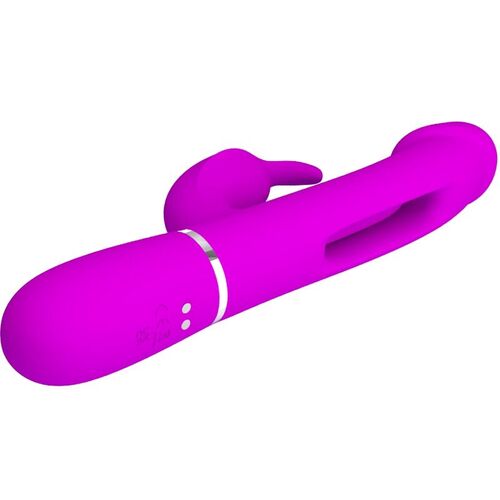 PRETTY LOVE - KAMPAS VIBRADOR RABBIT 3 EN 1 MULTIFUNCIÓN CON LENGUA VIOLETA