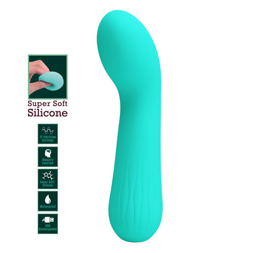 PRETTY LOVE - FAUN VIBRADOR RECARGABLE VERDE AGUA