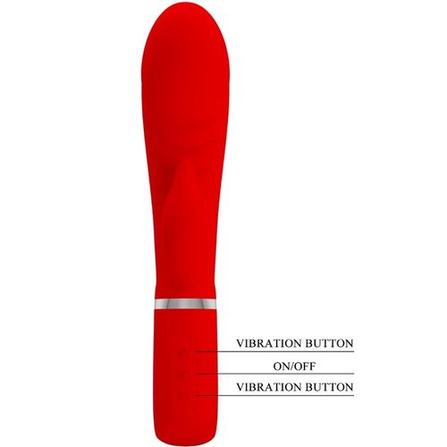 PRETTY LOVE - PRESCOTT VIBRADOR PUNTO G MULTIFUNCIÓN ROJO