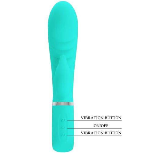 PRETTY LOVE - PRESCOTT VIBRADOR PUNTO G MULTIFUNCIÓN VERDE AGUA