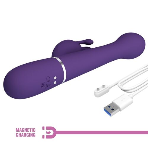 PRETTY LOVE - DEJON VIBRADOR RABBIT 3 EN 1 MULTIFUNCIN MORADO