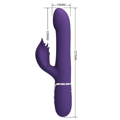 PRETTY LOVE - ZALIN VIBRADOR RABBIT PERLAS 4 EN 1 MORADO