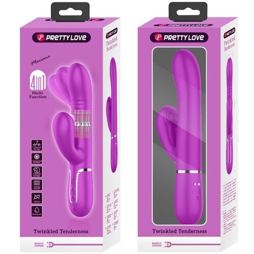 PRETTY LOVE - VIBRADOR PUNTO G MULTIFUNCIÓN FUCSIA