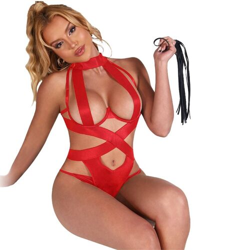 SUBBLIME - BODY HALTER SEXY CON ARNES ROJO S/M