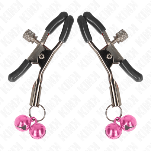 KINK - PINZAS PARA PEZONES CON DOBLE CAMPANILLA ROSA 6 CM