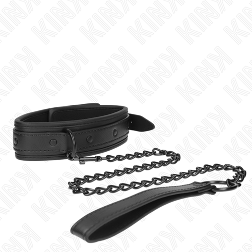 KINK - COLLAR CON CORREA 78 CM BONDAGE DE NEOPRENO MODELO 2 AJUSTABLE 37.5 X 49.5 CM