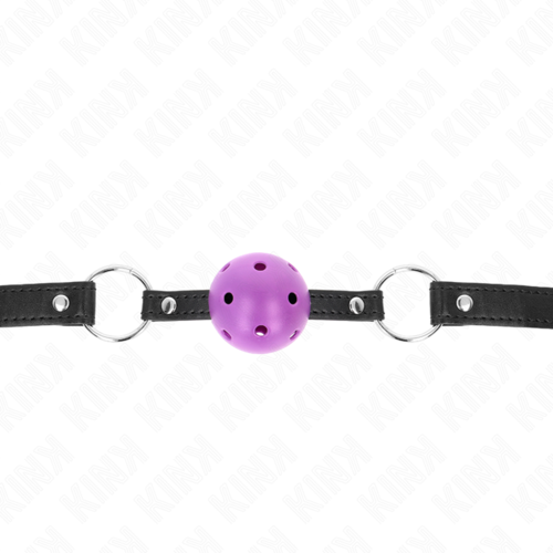 KINK - MORDAZA DE BOLA 4.5 CM MORADO DURA HUECA 63.5 X 2 CM