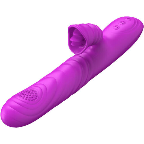 ARMONY - ANGELIA VIBRADOR MULTIFUNCION CON LENGUA ESTIMULADORA EFECTO CALOR VIOLETA