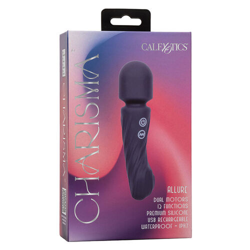 CALEXOTICS - CHARISMA ALLURE MASAJEADOR DOBLE MOTOR 12 FUNCIONES 17,25 CM X 4,5 CM MORADO