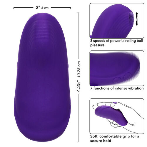 CALEXOTICS - ENVY MASAJEADOR DE BOLA RODANTE 7 VIBRACIONES MORADO