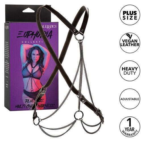 CALEXOTICS - EUPHORIA ARNÉS DE MÚLTIPLES CADENAS PREMIUM TALLA PLUS