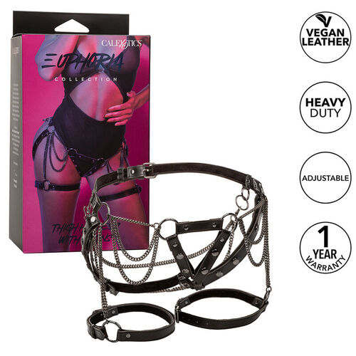 CALEXOTICS - EUPHORIA ARNÉS DE MUSLO CON CADENAS PREMIUM