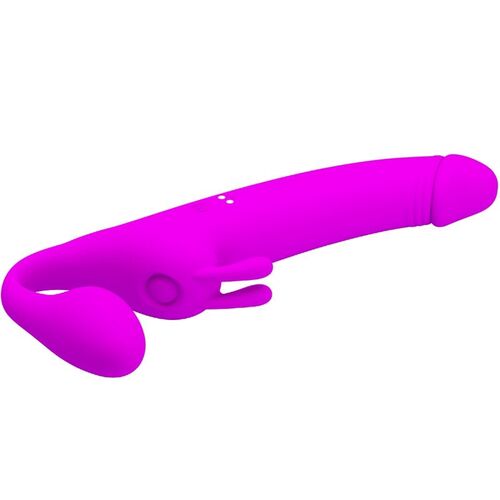 PRETTY LOVE - ZANINI DILDO STRAP-ON SIN ARNES 10 VIBRACIONES MORADO