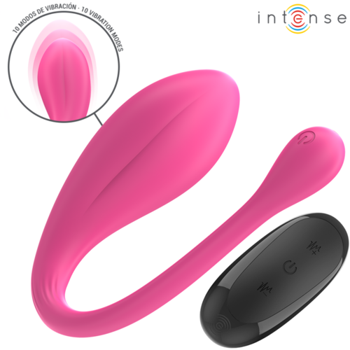 INTENSE - JANICE VIBRADOR U DOBLE ESTIMULACIÓN 10 VIBRACIONES ROSA CONTROL REMOTO