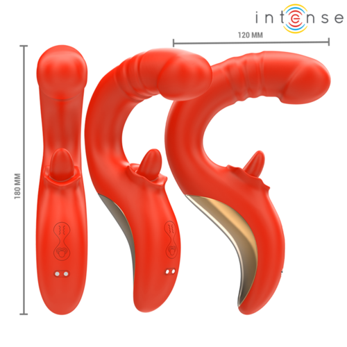 INTENSE - PAULINA VIBRADOR & ESTIMULADOR EN FORMA DE U ROJO