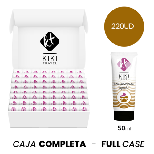 MOQ 220 - KIKÍ TRAVEL GEL DESLIZANTE SABOR A TARTA AMERICANA CUPCAKE - 50 ML