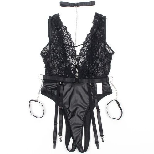 BRUMA SECRET - NOELIA BODY CON LIGA AGARRE CADENAS NEGRO XS/S