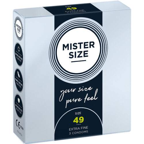 MISTER SIZE - PRESERVATIVOS TALLA S 49 MM (3 UNIDADES)