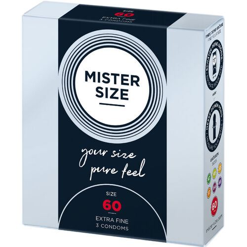 MISTER SIZE - PRESERVATIVOS TALLA XL 60 MM (3 UNIDADES)