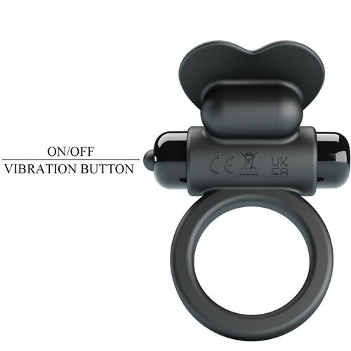 PRETTY LOVE - DEBONAIRE ANILLO VIBRADOR CONEJO 10 VIBRACIONES NEGRO