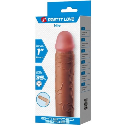 PRETTY LOVE - NILE FUNDA PARA PENE CON EXTENSIÓN DE 2.5 CM MULATO