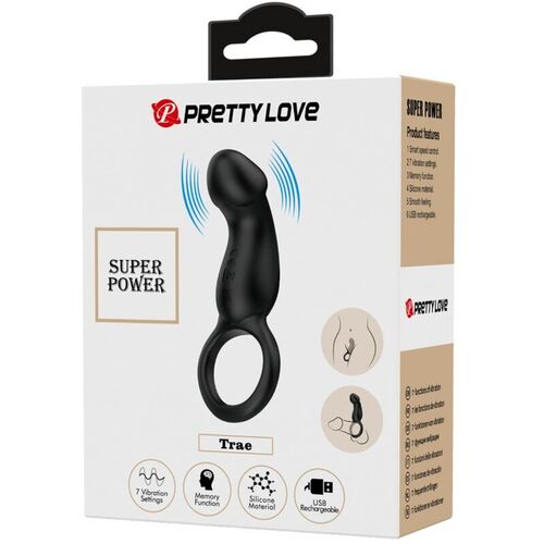 PRETTY LOVE - TRAE ANILLO & VIBRADOR NEGRO