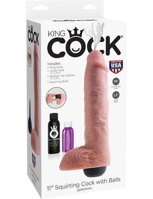 KING COCK PENE REALISTICO EYACULADOR NATURAL 27.94CM