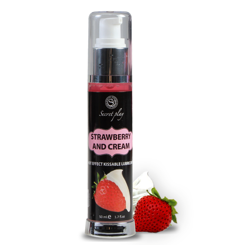 LUBRICANTE COMESTIBLE  CALOR FRESAS CON NATA 50ML.