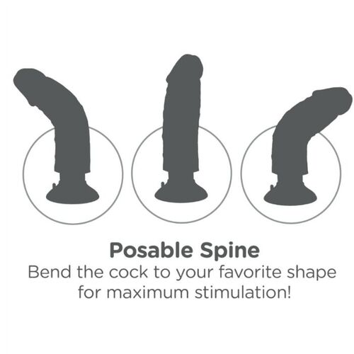 DILDO VIBRADOR KING COCK 23 CM NATURAL