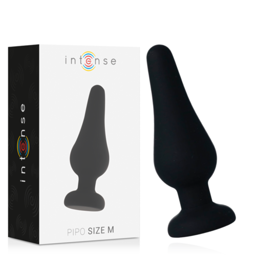 INTENSE ANAL PLUG PIPO M SILICONE NEGRO 11.5CM